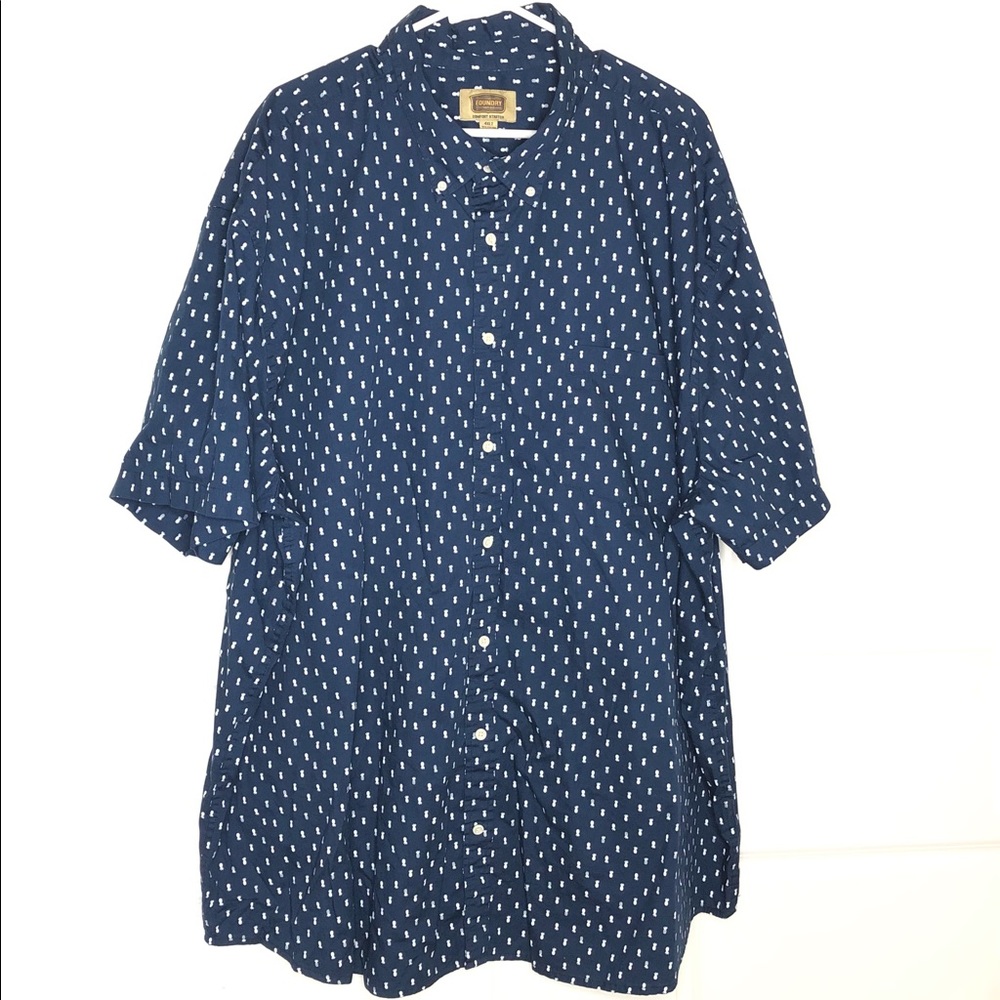 ✅Foundry men’s button up shirt with pineapples